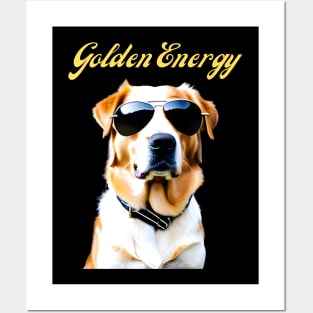 Funny Golden Retriever Portrait Posters and Art